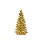 Anna's Collection LED-kaars kerstboom - D9,5xH20cm Goud - afbeelding 1