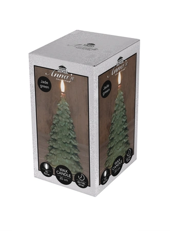 Anna's Collection LED-kaars kerstboom - D9,5xH20cm Jade - afbeelding 2