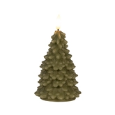 Anna's Collection LED-kaars kerstboom - D9,5xH20cm Jade - afbeelding 1