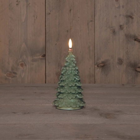 Anna's Collection LED-kaars kerstboom - D9,5xH20cm Jade - afbeelding 3