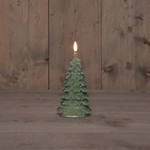 Anna's Collection LED-kaars kerstboom - D9,5xH20cm Jade - afbeelding 3