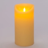 Anna's Collection LED-kaars rustiek met bewegende vlam ivoor - H 20 x D 10 cm - afbeelding 3