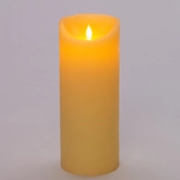 Anna's Collection LED-kaars rustiek met bewegende vlam ivoor - H 25 x D 10 cm - afbeelding 3