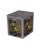 Anna's Collection LED-kerstbal glas sterrenmotief - D10cm Zwart - afbeelding 2