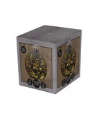 Anna's Collection LED-kerstbal glas sterrenmotief - D15cm Zwart - afbeelding 2