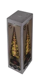 Anna's Collection LED-kerstboompje glas - H30xD9cm Bruin - afbeelding 2