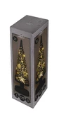 Anna's Collection LED-kerstboompje glas sterrenmotief - H30xD9cm Zwart - afbeelding 2