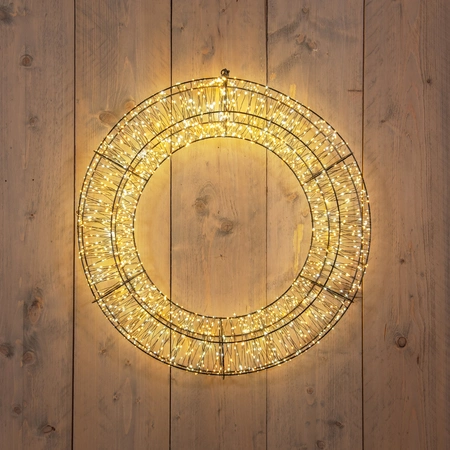 Anna's Collection LED-krans 1800 lampjes - D58cm Classic warm en warm wit - afbeelding 2