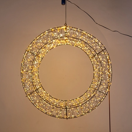 Anna's Collection LED-krans 1800 lampjes - D58cm Classic warm en warm wit - afbeelding 3
