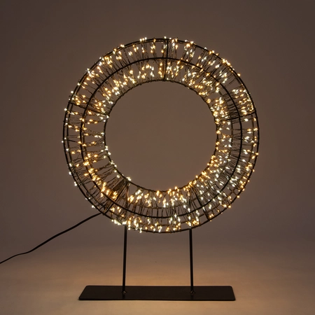 Anna's Collection LED-krans 800 lampjes - D28cm Classic warm en warm wit - afbeelding 3