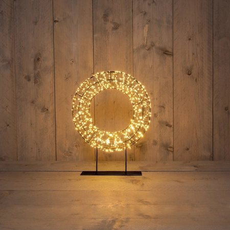 Anna's Collection LED-krans 800 lampjes flitsfunctie - D28cm Classic warm - afbeelding 2