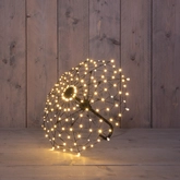 Anna's Collection LED-paraplu 160 lampjes flitsfunctie - B55xH46cm Classic warm - afbeelding 1