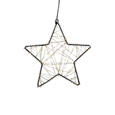 Anna's Collection LED-ster hangend metaal classic warm - 100 lampjes - B 26 cm