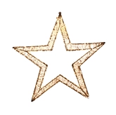 Anna's Collection LED-ster hangend metaal classic warm - 1200 lampjes - flashfunctie - B 56 x 5 cm
