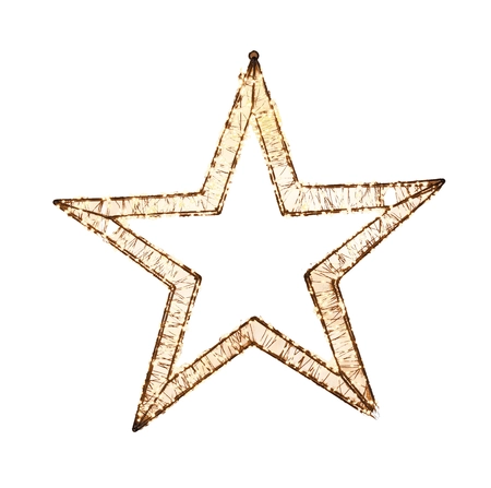 Anna's Collection LED-ster hangend metaal classic warm - 1200 lampjes - flashfunctie - B 56 x D 5 cm - afbeelding 1