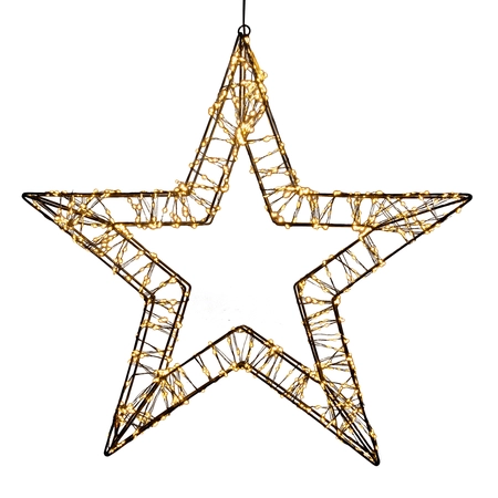 Anna's Collection LED-ster hangend metaal classic warm - 1200 lampjes - B 56 x 5 cm