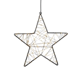 Anna's Collection LED-ster hangend metaal classic warm - 160 lampjes - B 36 cm