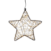Anna's Collection LED-ster hangend metaal classic warm - 200 lampjes - flashfunctie - B 26 cm
