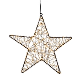 Anna's Collection LED-ster hangend metaal classic warm - 300 lampjes - flashfunctie - B 36 cm