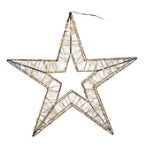 Anna's Collection LED-ster hangend metaal luxury - 1440 lampjes - flashfunctie - B 76 x D 8 cm