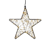 Anna's Collection LED-ster hangend metaal luxury - 300 lampjes - flashfunctie - B 36 cm