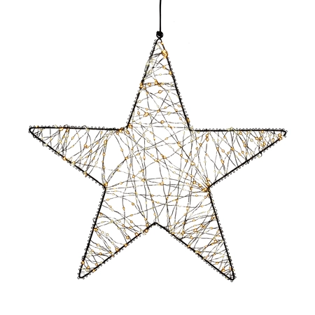 Anna's Collection LED-ster hangend metaal luxury - 500 lampjes - flashfunctie - B 56 cm