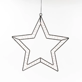 Anna's Collection LED-ster hangend zwart - classic warm - 60 lampjes - 40,5 x 40 cm