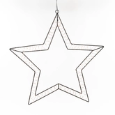 Anna's Collection LED-ster hangend zwart - classic warm - 80 lampjes - 50 x 49,5 cm