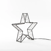 Anna's Collection LED-ster metaal zwart classic warm - 200 lampjes - B 26 x D 6 cm