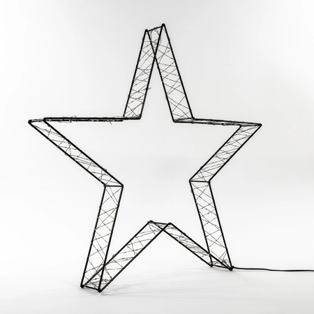 Anna's Collection LED-ster metaal zwart classic warm - 540 lampjes - B 56 x 7 cm