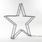Anna's Collection LED-ster metaal zwart classic warm - 540 lampjes - B 56 x 7 cm