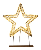 Anna's Collection LED-ster op voet metaal classic warm - 1200 lampjes - flashfunctie - B 56 x D 5 cm