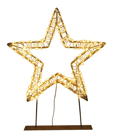 Anna's Collection LED-ster op voet metaal  luxury - 800 lampjes - flashfunctie - B 36 x D 3 cm