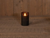 Anna's Collection LED-stompkaars bewegende vlam - D7,5xH12,5cm Zwart - afbeelding 3