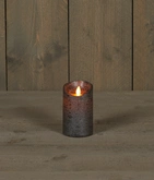 Anna's Collection LED-stompkaars bewegende vlam - D7,5xH12,5cm Antraciet - afbeelding 3