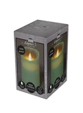 Anna's Collection LED-stompkaars bewegende vlam - D7,5xH12,5cm Jade - afbeelding 2