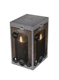 Anna's Collection LED-stompkaars bewegende vlam - D7,5xH12,5cm Zwart - afbeelding 2