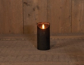Anna's Collection LED-stompkaars bewegende vlam - D7,5xH15cm Zwart - afbeelding 3