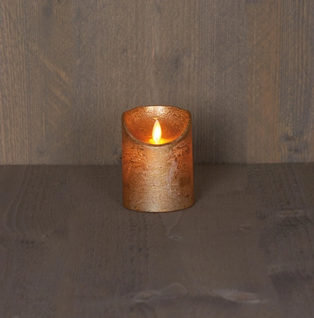 Anna's Collection LED-stompkaars rustiek - D7,5xH10cm Goud - afbeelding 3