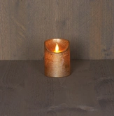 Anna's Collection LED-stompkaars rustiek - D7,5xH10cm Goud - afbeelding 3