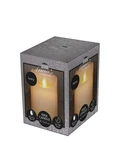 Anna's Collection LED-stompkaars rustiek - D7,5xH10cm Ivoor - afbeelding 2