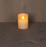 Anna's Collection LED-stompkaars rustiek - D7,5xH10cm Ivoor - afbeelding 3