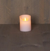 Anna's Collection LED-stompkaars rustiek - D7,5xH10cm Wit - afbeelding 3