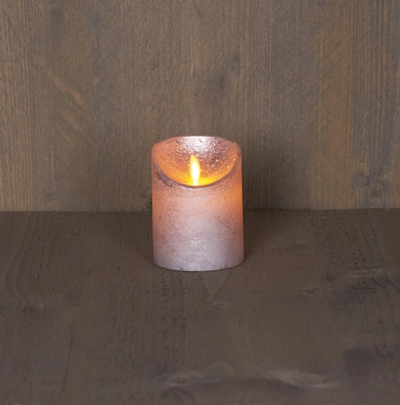 Anna's Collection LED-stompkaars rustiek - D7,5xH10cm Zilver - afbeelding 3