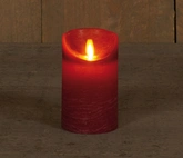 Anna's Collection LED-stompkaars rustiek - D7,5xH12,5cm Bordeaux - afbeelding 3