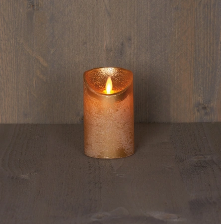 Anna's Collection LED-stompkaars rustiek - D7,5xH12,5cm Goud - afbeelding 3