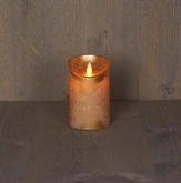 Anna's Collection LED-stompkaars rustiek - D7,5xH12,5cm Goud - afbeelding 3