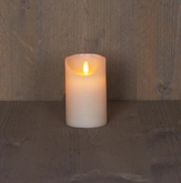 Anna's Collection LED-stompkaars rustiek - D7,5xH12,5cm Ivoor - afbeelding 3