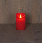 Anna's Collection LED-stompkaars rustiek - D7,5xH12,5cm Rood - afbeelding 3