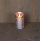Anna's Collection LED-stompkaars rustiek - D7,5xH12,5cm Zilver - afbeelding 3